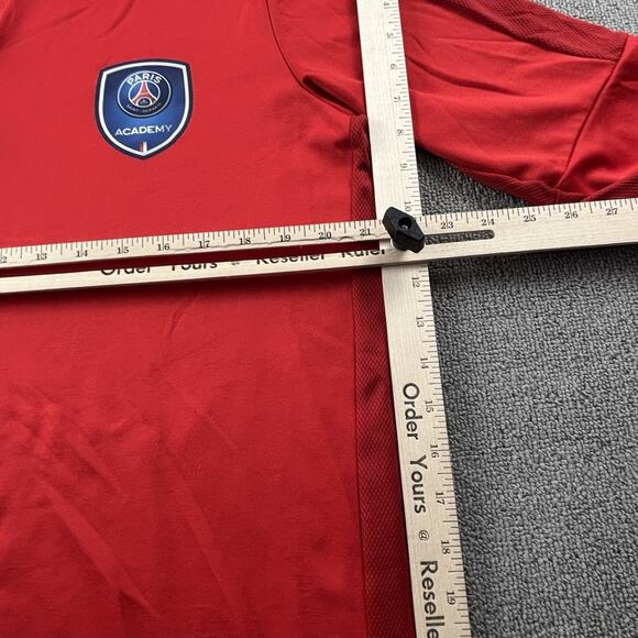 Nike Sweater Adult Large Red Long Sleeve Paris St. Germain Casual Sweatshirt Men - Picture 12 of 15